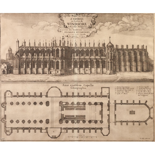 195 - AFTER W. HOLLAR 
FOUR ECCLESIASTICAL ENGRAVINGS 
Including, Litchfield Cathedral, Higham Ferrers, Wi... 