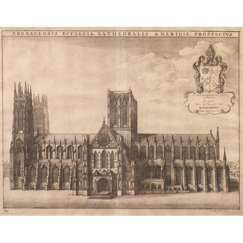 195 - AFTER W. HOLLAR 
FOUR ECCLESIASTICAL ENGRAVINGS 
Including, Litchfield Cathedral, Higham Ferrers, Wi... 