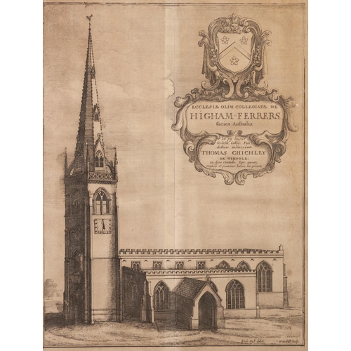 195 - AFTER W. HOLLAR 
FOUR ECCLESIASTICAL ENGRAVINGS 
Including, Litchfield Cathedral, Higham Ferrers, Wi... 