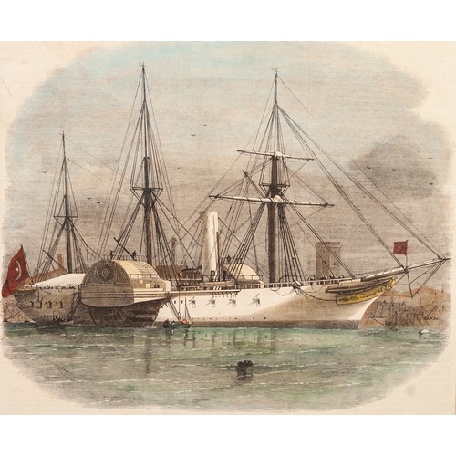 186 - FOURTEEN, NINETEENTH CENTURY AND LATER COLOUR BOOK PLATE PRINTS OF SHIPPING including military
7” x ... 