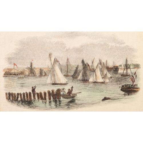 186 - FOURTEEN, NINETEENTH CENTURY AND LATER COLOUR BOOK PLATE PRINTS OF SHIPPING including military
7” x ... 