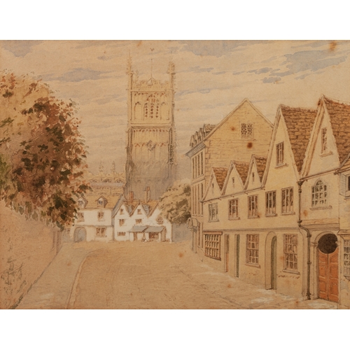 319 - BRITISH SCHOOL (circa 1900)
WATERCOLOUR
A view, possibly of Cirencester
8