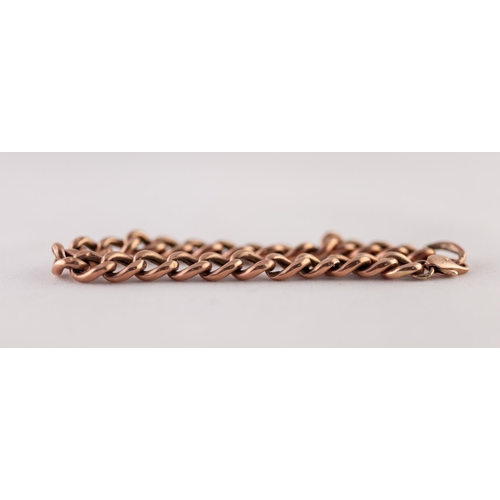 201 - CURB LINK BRACELET, converted from a later curb link chain, stamped '9C', length 20cm, 12.11g