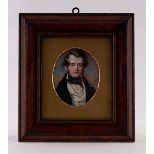 7 - T. WHEELER, A GOOD OVAL PORTRAIT MINIATURE ON IVORY OF A YOUNG GENTLEMAN, inscribed verso 'Painted b... 