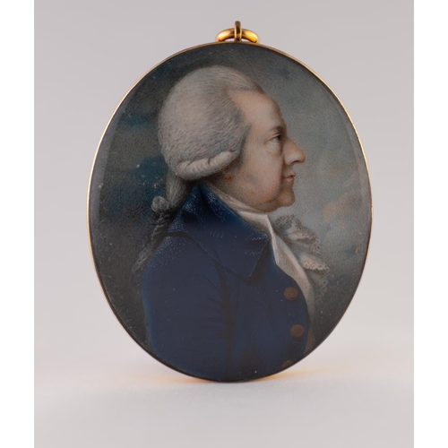 4 - ANDREW PLIMER (1763-1837), A FINE AND INTERESTING OVAL PORTRAIT MINIATURE ON IVORY OF ROBERT COOPER ... 