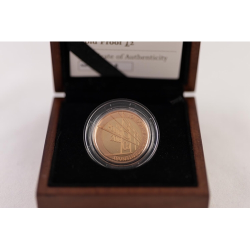 113 - ELIZABETH II ROYAL MINT 2008 LIMITED EDITION GOLD PROOF TWO POUND COIN CENTENARY OF THE 1908 OLYMPIC... 