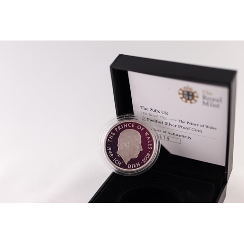 119 - ELIZABETH II ROYAL MINT 2008 LIMITED EDITION PIEDFORT PROOF SILVER FIVE POUNDS COMMEMORATIVE COIN PR... 