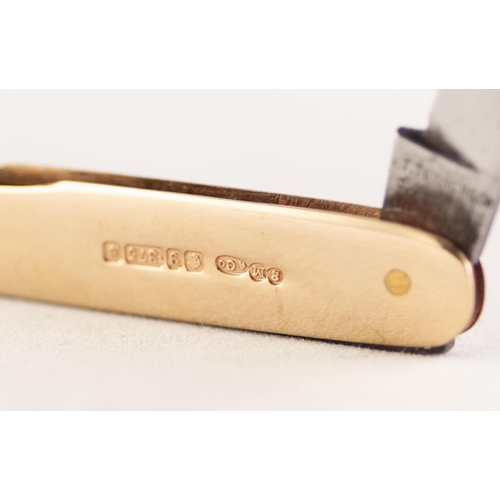 260C - 9ct GOLD DOUBLE PEN KNIFE, 16.59g gross