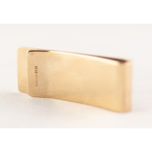 260M - 9ct GOLD ENGINE TURNED MONEY CLIP, 15.1g