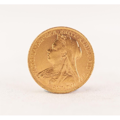 197 - VICTORIA GOLD SOVEREIGN 1901 (VF) (scratches reverse)