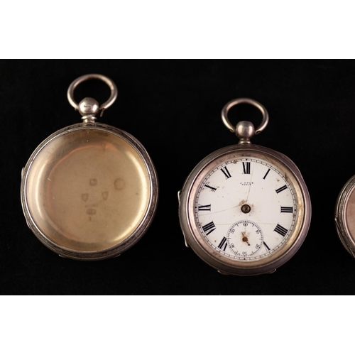 115 - EARLY 20th CENTURY SILVER CASED OPEN FACED POCKET WATCH with key wind movement, Birmingham 1918 (as ... 