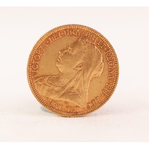 154 - VICTORIAN GOLD SOVEREIGN 1896 (F)