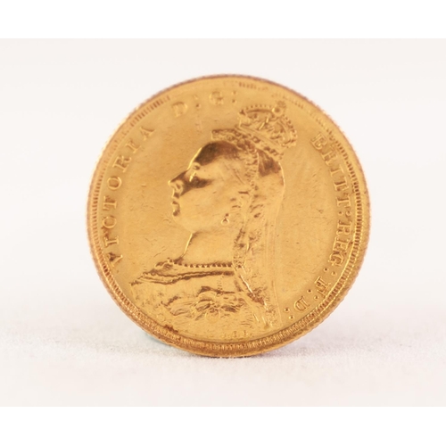 155 - VICTORIAN GOLD SOVEREIGN, Sydney Mint 1889 (EF)