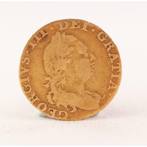 162 - GEORGE III GOLD HALF-GUINEA 1786 (worn)