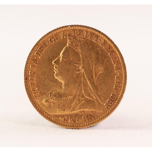 170 - VICTORIAN GOLD HALF SOVEREIGN, 1899