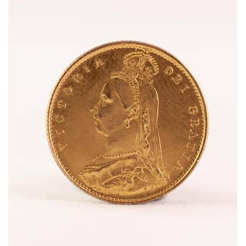 172 - VICTORIAN GOLD HALF SOVEREIGN, 1887 (VF)