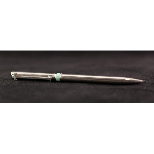 256 - LATE 20th CENTURY TIFFANY & CO SILVER CASED BALL POINT PEN with elongated 