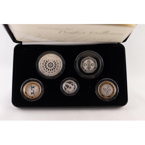 207 - ELIZABETH II ROYAL MINT 2007 LIMITED EDITION PROOF SILVER AND GILT PIEDFORT COIN COLLECTION, EDITION... 