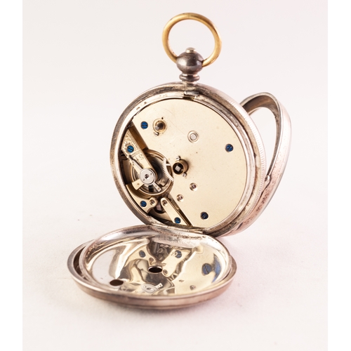 1 - GARRARD ROLLED GOLD OPEN FACED POCKET WATCH with Swiss 15 jewels keyless movement, white Arabic dial... 