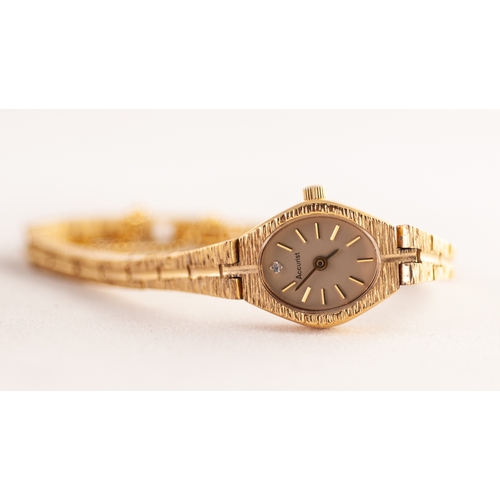 85 - LADY'S ROTARY QUARTZ GOLD PLATED BRACELET WATCH and two ladies Accurist QUARTZ GOLD PLATED BRACELET ... 