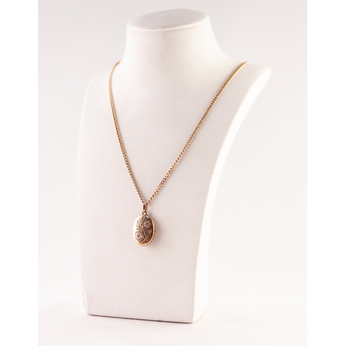 350 - 9K GOLD FINE CHAIN NECKACE, 21