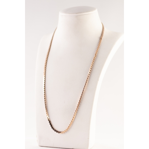 361 - GOLD COLOURED METAL NECKLACE with flattened 'S' shaped links, 18