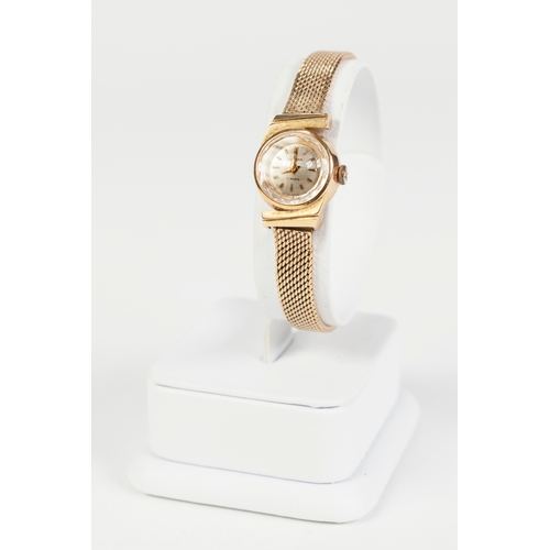 124 - LADY'S 18ct GOLD 'FESTINA' WRIST WATCH, mechanical movement, small circular silvered dial with baton... 