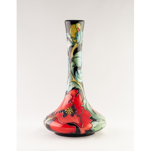 48 - MODERN MOORCROFT ARTIST SIGNED LIMITED EDITION ‘WALTER’S SOMME’ TUBE LINED POTTERY VASE FROM THE COL... 
