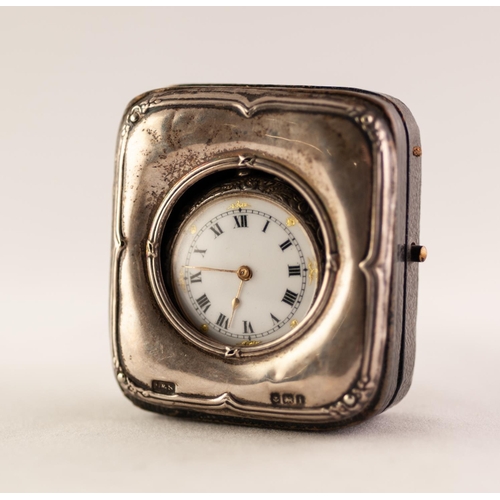 18 - LADIES SILVER POCKET WATCH
Swiss, white Roman numeral dial with gilt accents, keyless movement withi... 