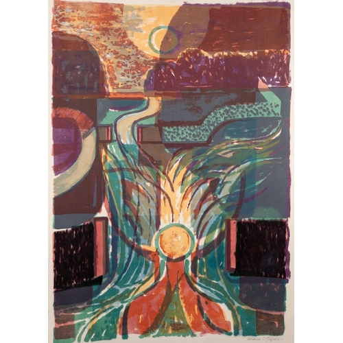 96 - NORMAN C JAQUES (1922-2014) 
TWO SIGNED ARTISTS PROOF COLOUR LITHOGRAPHS ‘Aparition’ 
28” x 19 ½” (7... 