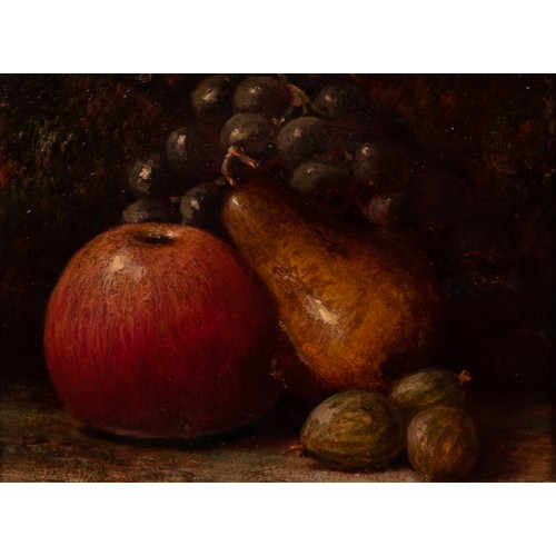 169 - UNATTRIBUTED (NINETEENTH CENTURY) 
OIL, LATER LAID ON MANUFACTURED BOARD 
Study of fruit  
Unsigned ... 