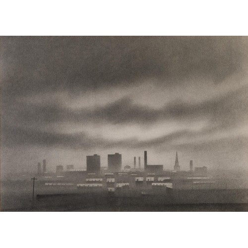 74 - TREVOR GRIMSHAW (1947-2001)
PENCIL DRAWING
Industrial landscape 
No clearly visible signature
9 1/4