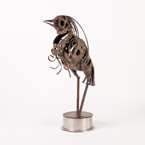 138 - WALENTY PYTEL (b1941)
SCULPTED METAL MODEL
whimsical bird, on circular metal base Unsigned
16