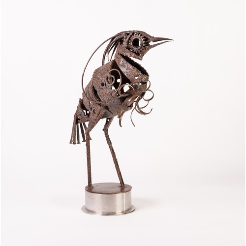 138 - WALENTY PYTEL (b1941)
SCULPTED METAL MODEL
whimsical bird, on circular metal base Unsigned
16