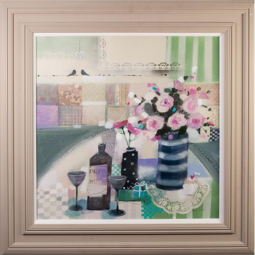 194 - EMMA S. DAVIS (b.1975) 
MIXED MEDIA ON BOARD 
‘A Wonderful Proposal’ 
Signed, titled verso 
23 ½” x ... 