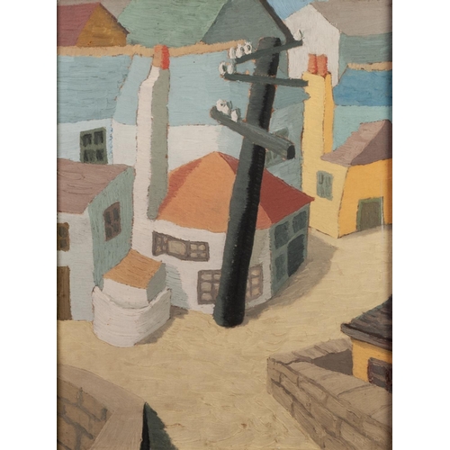 85 - MARGO INGHAM (1918-1978) 
OIL ON BOARD 
‘Cornish Corner’ 
signed and titled verso 
15 ½” x 11 ½” (39... 