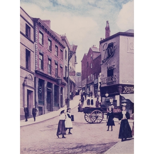 65 - B. GOUDY 
THREE ARTIST SIGNED LIMITED EDITION COLOUR PRINTS 
Bygone Stockport Street Scenes 
15 ¼” x... 