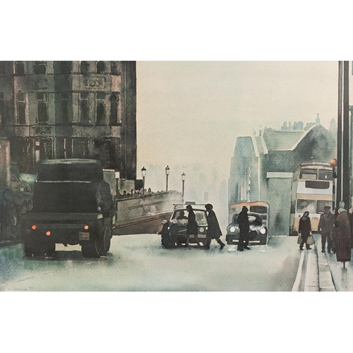 118 - ROBERT (BOB) LITTLEFORD (b. 1945) 
ARTIST SIGNED COLOUR PRINT
‘Crossing over Yorkshire Street’ 
Sign... 