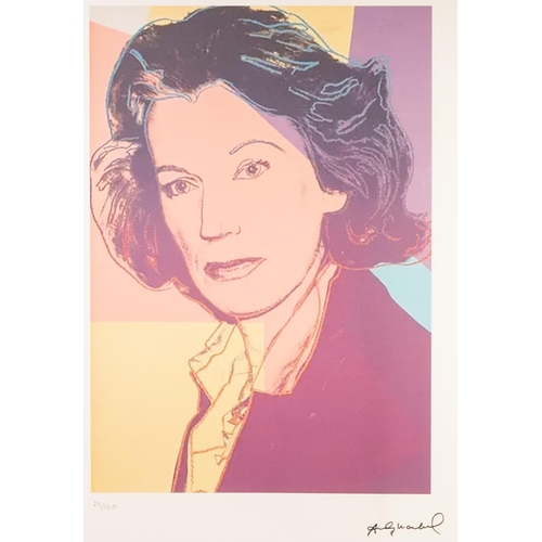 210 - ANDY WARHOL
LIMITED EDITION COLOUR PRINT ON ARCHES PAPER, with facsimile signature 
numbered 25/100
... 