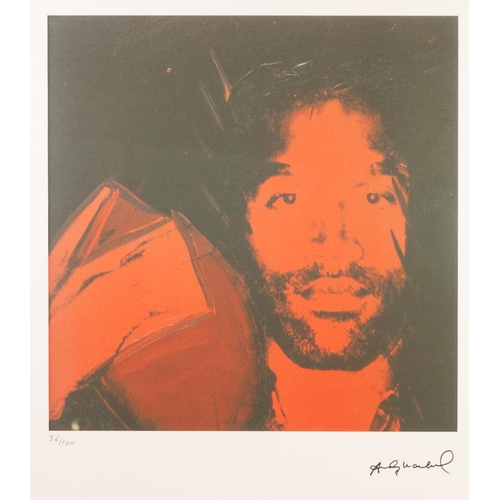 211 - ANDY WARHOL
LIMITED EDITION COLOUR PRINT ON ARCHES PAPER, with facsimile signature 
numbered 56/100
... 