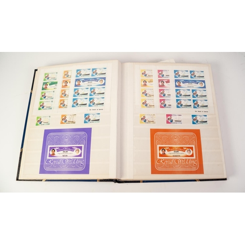 182 - THE ROYAL WEDDING 29th July 1981, housed in special binder, ALL BRITISH COMMONWEALTH and unmounted a... 