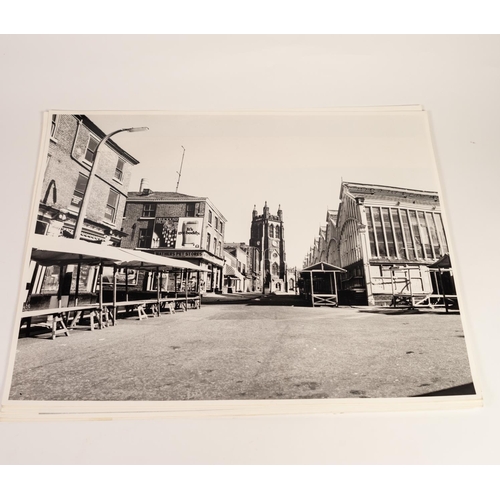 92 - * LARGE FORMAT BLACK & WHITE PHOTOGRAPHS of Stockport and Manchester including Stockport Market ... 