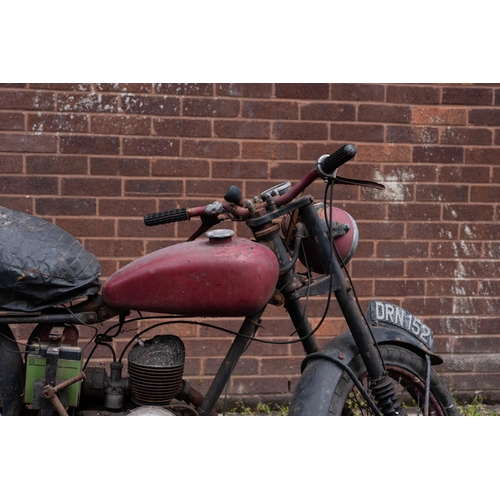 206 - FRANCIS BARNETT MOTORCYCLE WITH VILLIERS ENGINE, first registered 1950, registration number DRN152, ... 