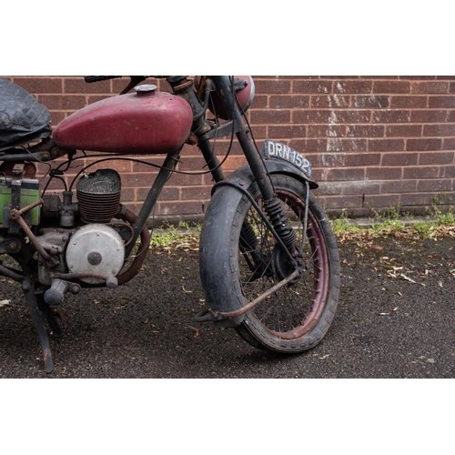 206 - FRANCIS BARNETT MOTORCYCLE WITH VILLIERS ENGINE, first registered 1950, registration number DRN152, ... 