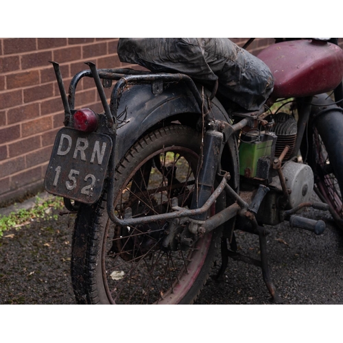 206 - FRANCIS BARNETT MOTORCYCLE WITH VILLIERS ENGINE, first registered 1950, registration number DRN152, ... 