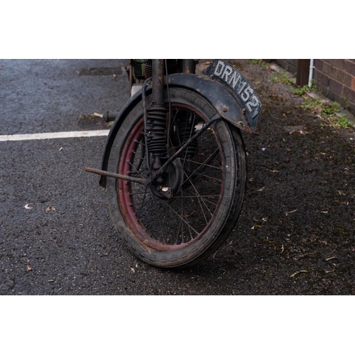 206 - FRANCIS BARNETT MOTORCYCLE WITH VILLIERS ENGINE, first registered 1950, registration number DRN152, ... 