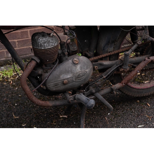 206 - FRANCIS BARNETT MOTORCYCLE WITH VILLIERS ENGINE, first registered 1950, registration number DRN152, ... 