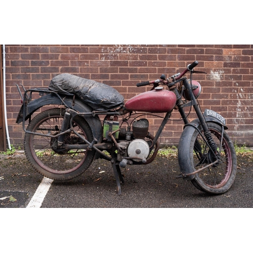 206 - FRANCIS BARNETT MOTORCYCLE WITH VILLIERS ENGINE, first registered 1950, registration number DRN152, ... 