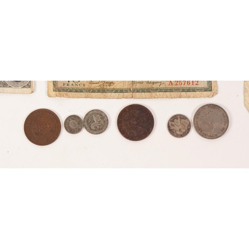 51 - SUNDRY MAINLY MID 20th CENTURY COINAGE to include two Chinese ten cash copper coins, Leopold II five... 