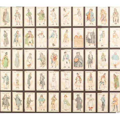 202 - THREE FRAMED AND GLAZED SETS each of 50 John Payers and Wills Cigarette Cards respectively 